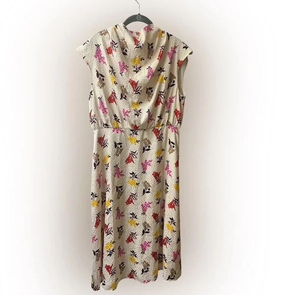 NWT Ann Taylor Floral mock neck midi flare dress Size 10. #10283 - Picture 1 of 9